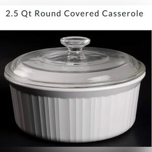 Corning Corelle 2.5 Qt. Two Piece Round Covered Casserole